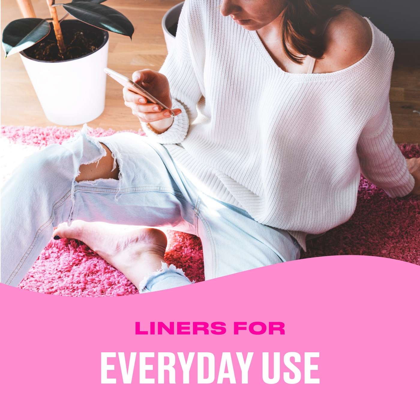 Carefree Panty Liners Long Shop Pads & liners at HEB