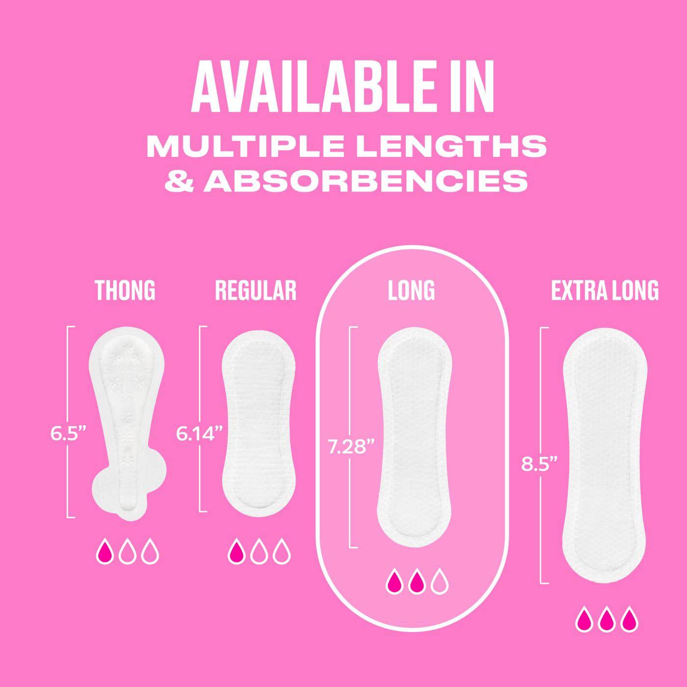 Carefree Panty Liners - Long Liners, Wrapped, Unscented; image 11 of 11