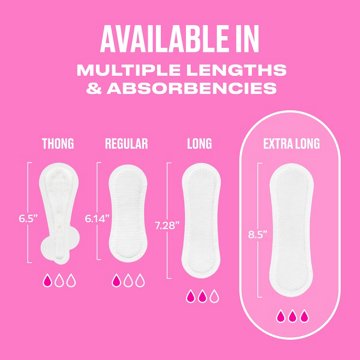 Carefree Panty Liners - Extra Long Liners, Wrapped, Unscented, 36 ct