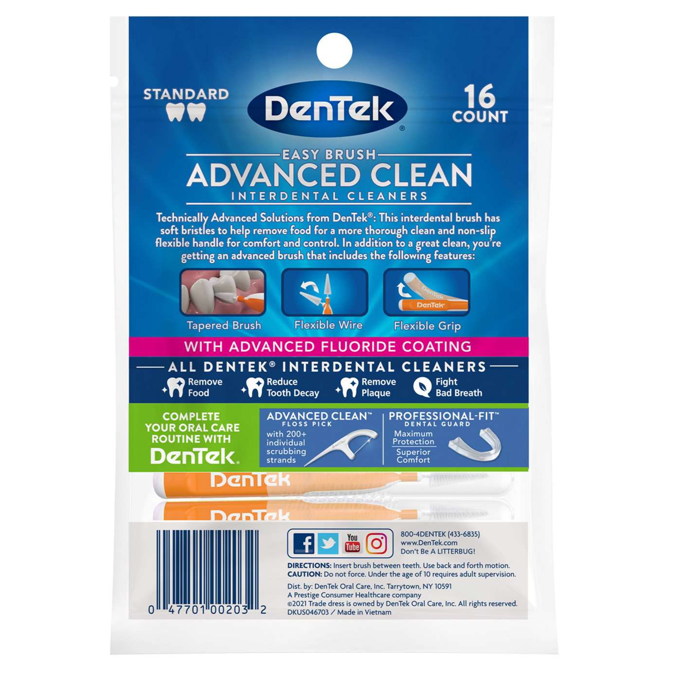 DenTek Easy Brush Advanced Clean Interdental Cleaners; image 3 of 4