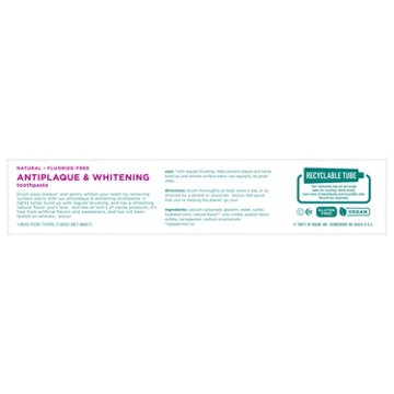 Tom's of Maine Fluoride-Free Antiplaque & Whitening Toothpaste - Peppermint