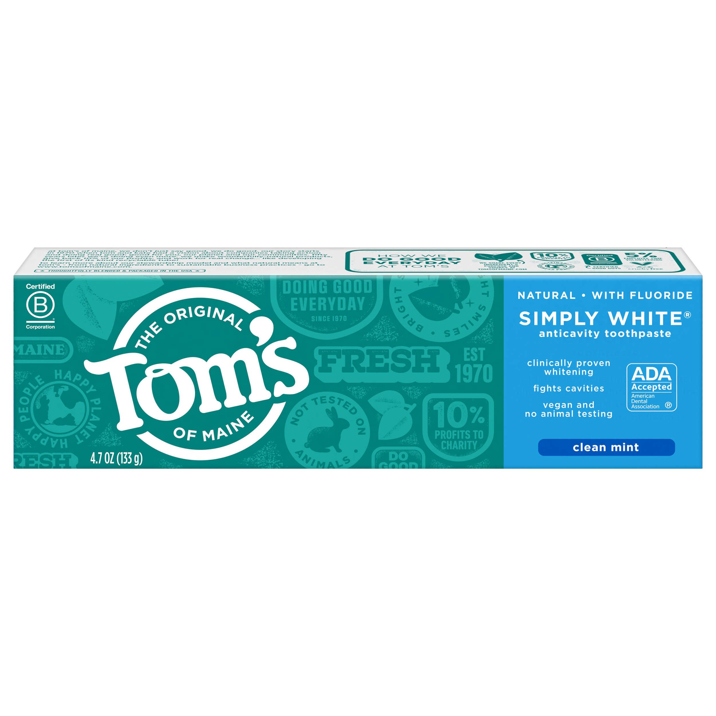 Tom's of Maine Simply White Clean Mint Fluoride Toothpaste Shop