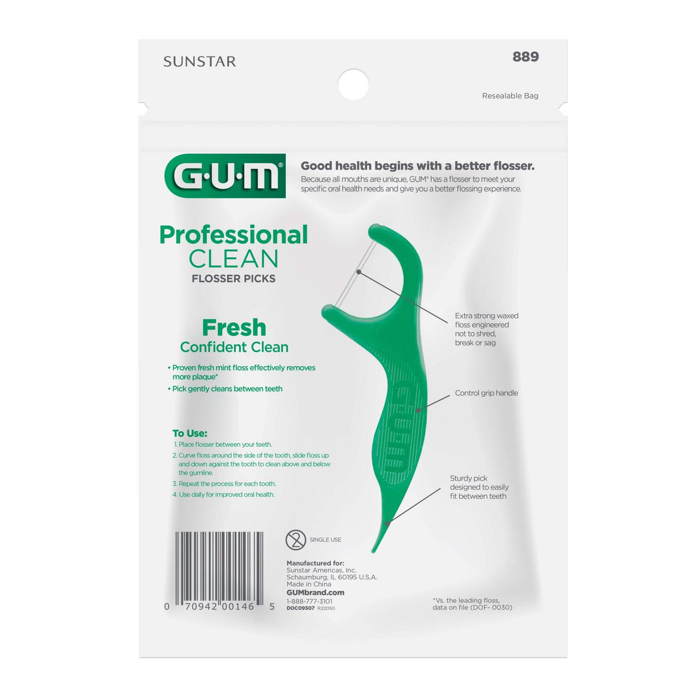 GUM Eez-Thru Extra Strong Mint Flossers Value Bag; image 2 of 4