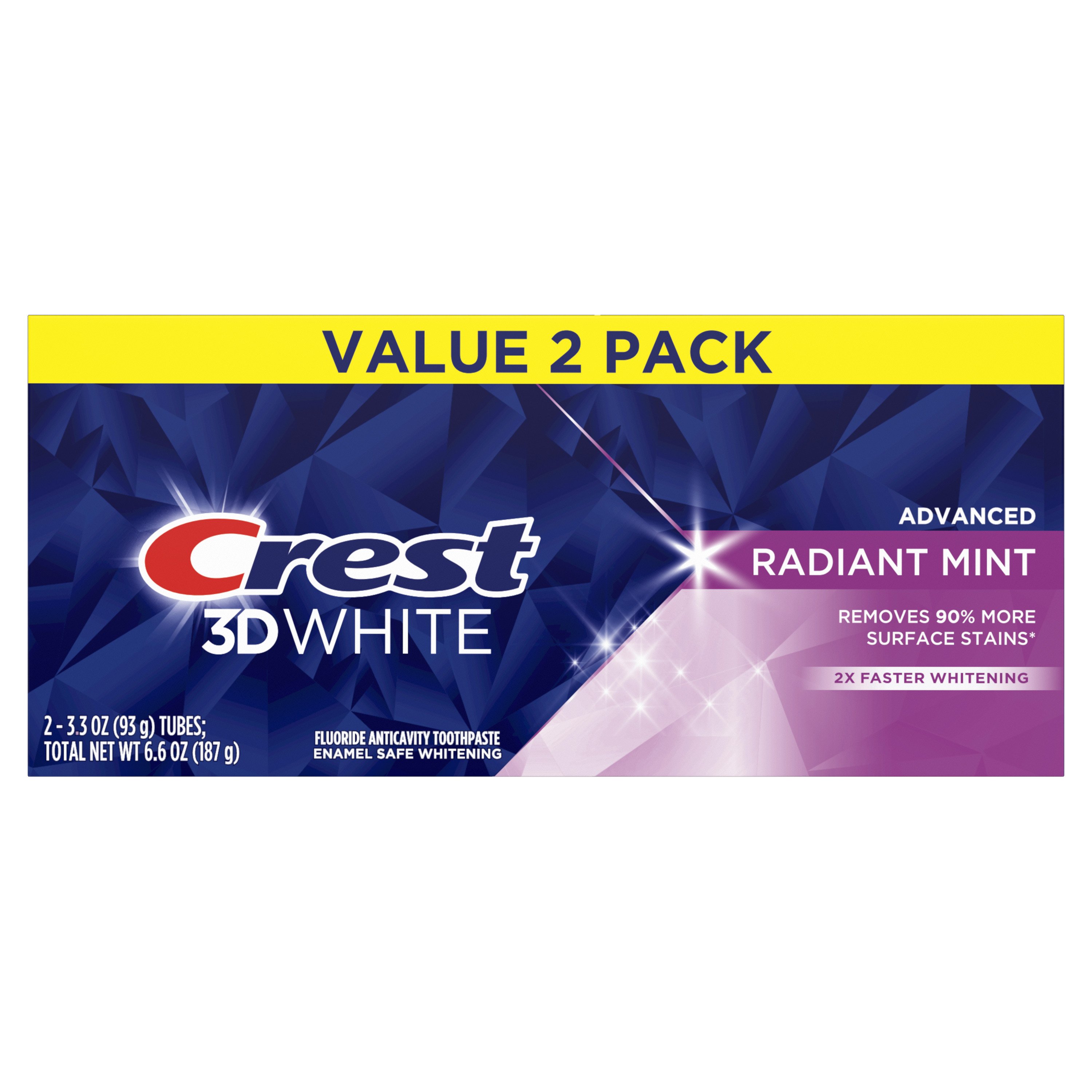 Crest 3D White Whitening Toothpaste Radiant Mint, 2 Pk Shop