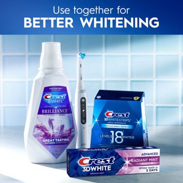 Crest 3DWhite Advanced Teeth Whitening Toothpaste - Radiant Mint, 6.6 oz