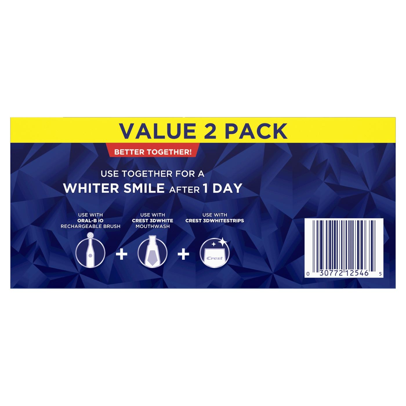 Crest 3D White Whitening Toothpaste - Radiant Mint, 2 Pk; image 8 of 8