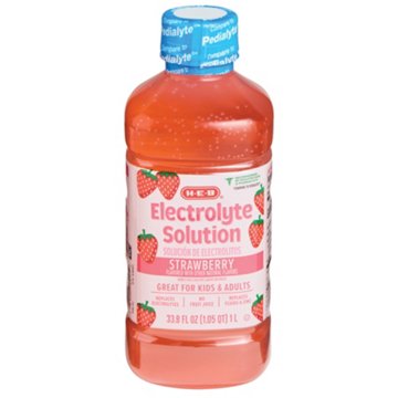 H-E-B Electrolyte Solution - Strawberry, 33.8 oz