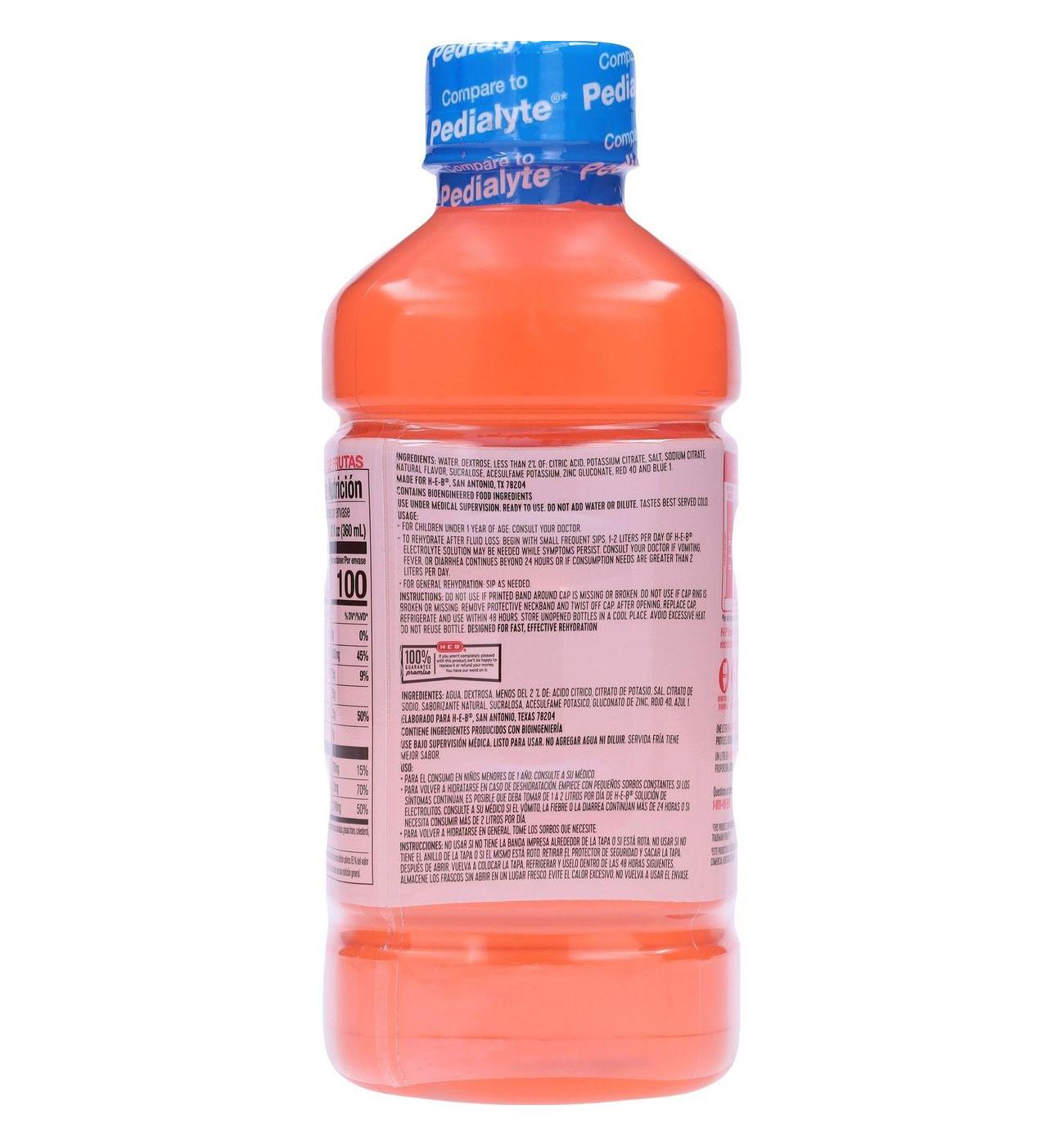H-E-B Electrolyte Solution - Strawberry; image 2 of 5