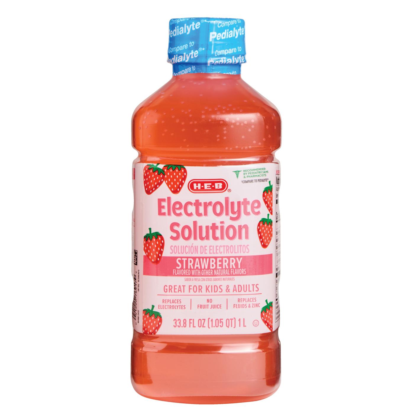 H-E-B Electrolyte Solution - Strawberry; image 4 of 5