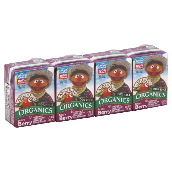 Apple & Eve Organics Ernie's Berry Juice 4.23 oz Boxes - Shop Juice at ...