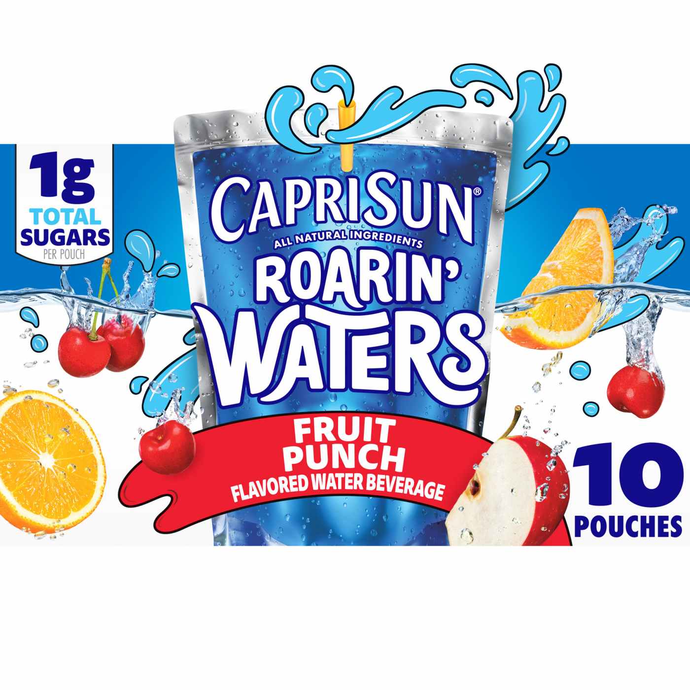 Capri Sun Roarin' Waters Fruit Punch Flavored Water Beverage 6 oz Pouches; image 1 of 7
