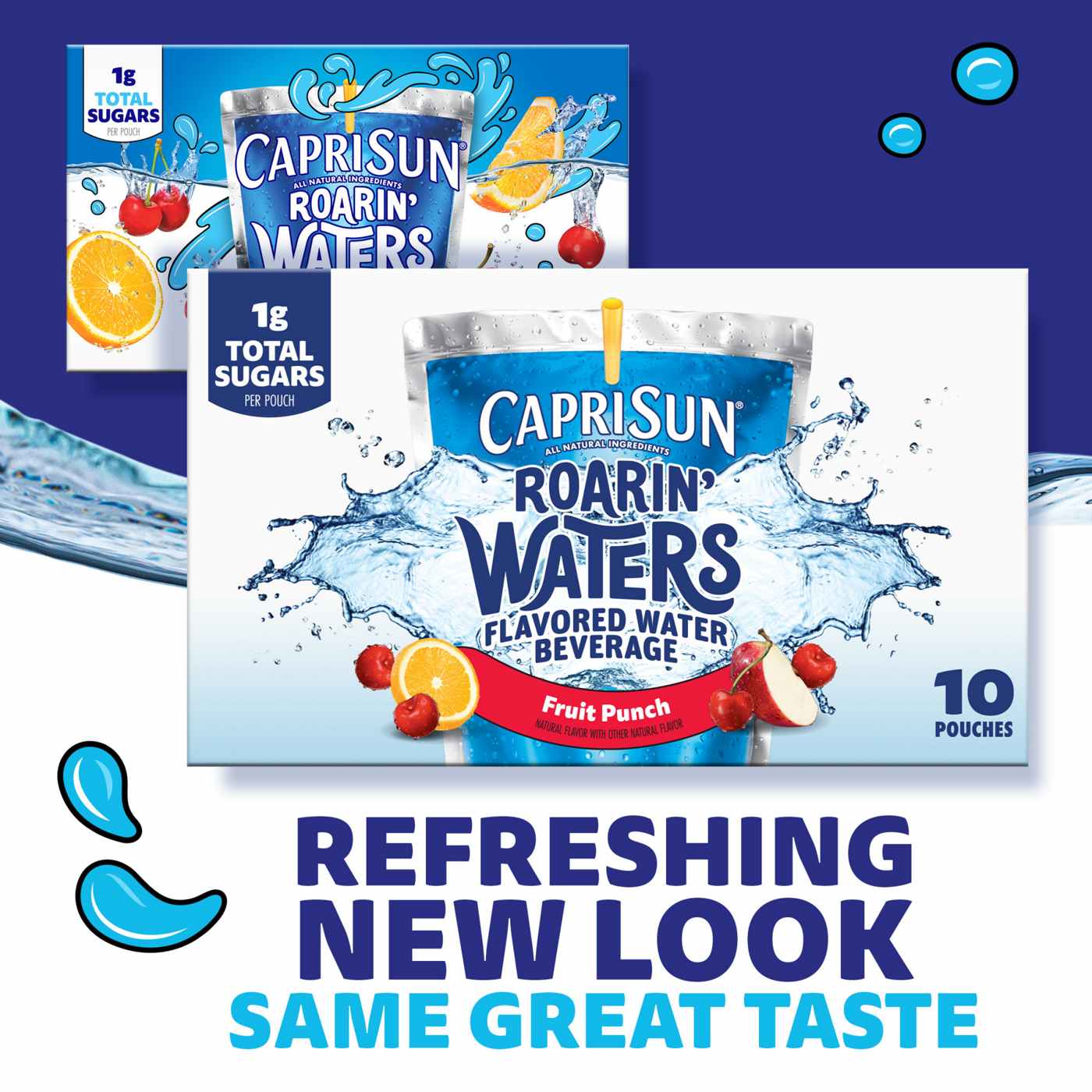 Capri Sun Roarin' Waters Fruit Punch Water Beverage 10 pk Pouches; image 3 of 6