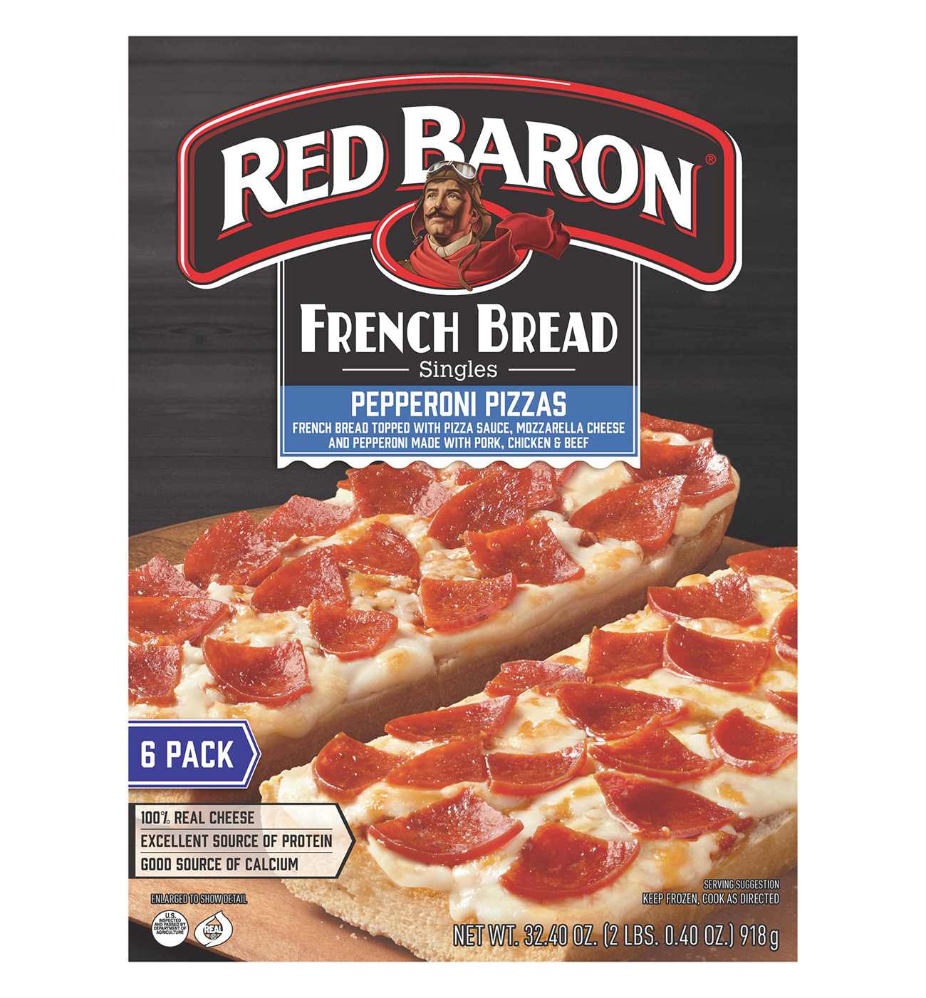 Red Baron Pepperoni French Bread Personal Frozen Pizza; image 1 of 9