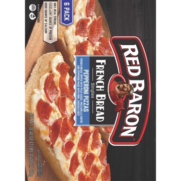Red Baron Pepperoni French Bread Personal Frozen Pizza, 6 pk