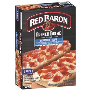 Red Baron Pepperoni French Bread Personal Frozen Pizza, 6 pk