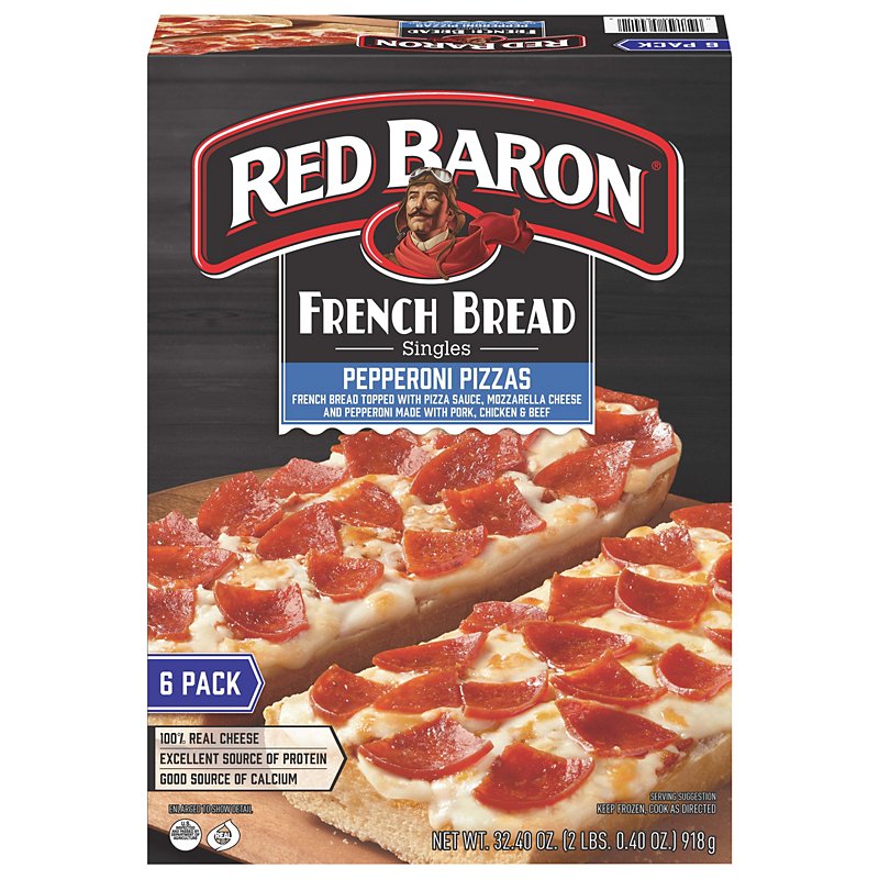 Red Baron Singles French Bread Pepperoni Pizzas Value Pack Shop Meals
