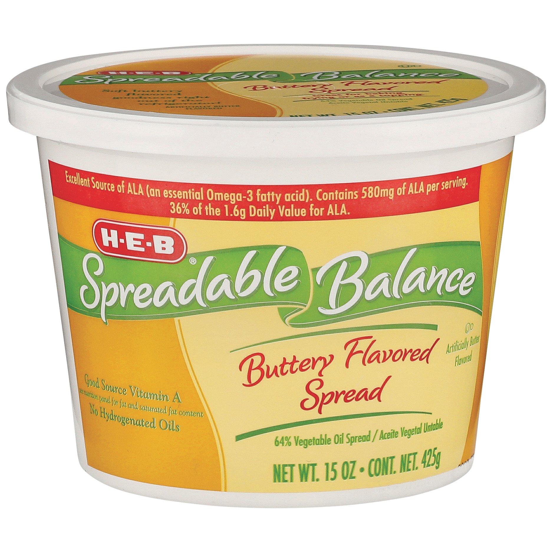 H-E-B Spreadable Balance Buttery Spread - Shop Butter & Margarine At H-E-B