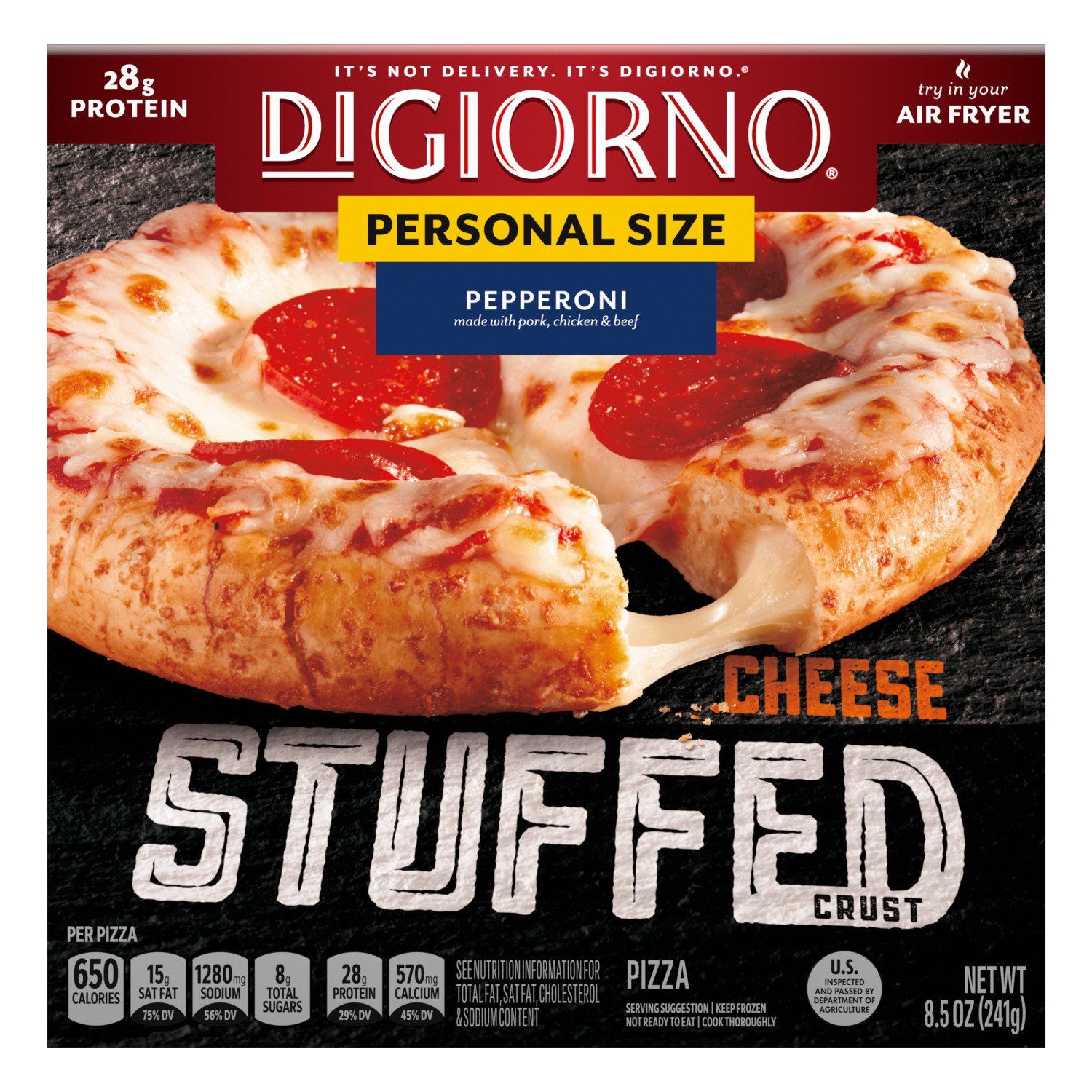 DiGiorno Cheese Stuffed Crust Personal Size Frozen Pizza Pepperoni