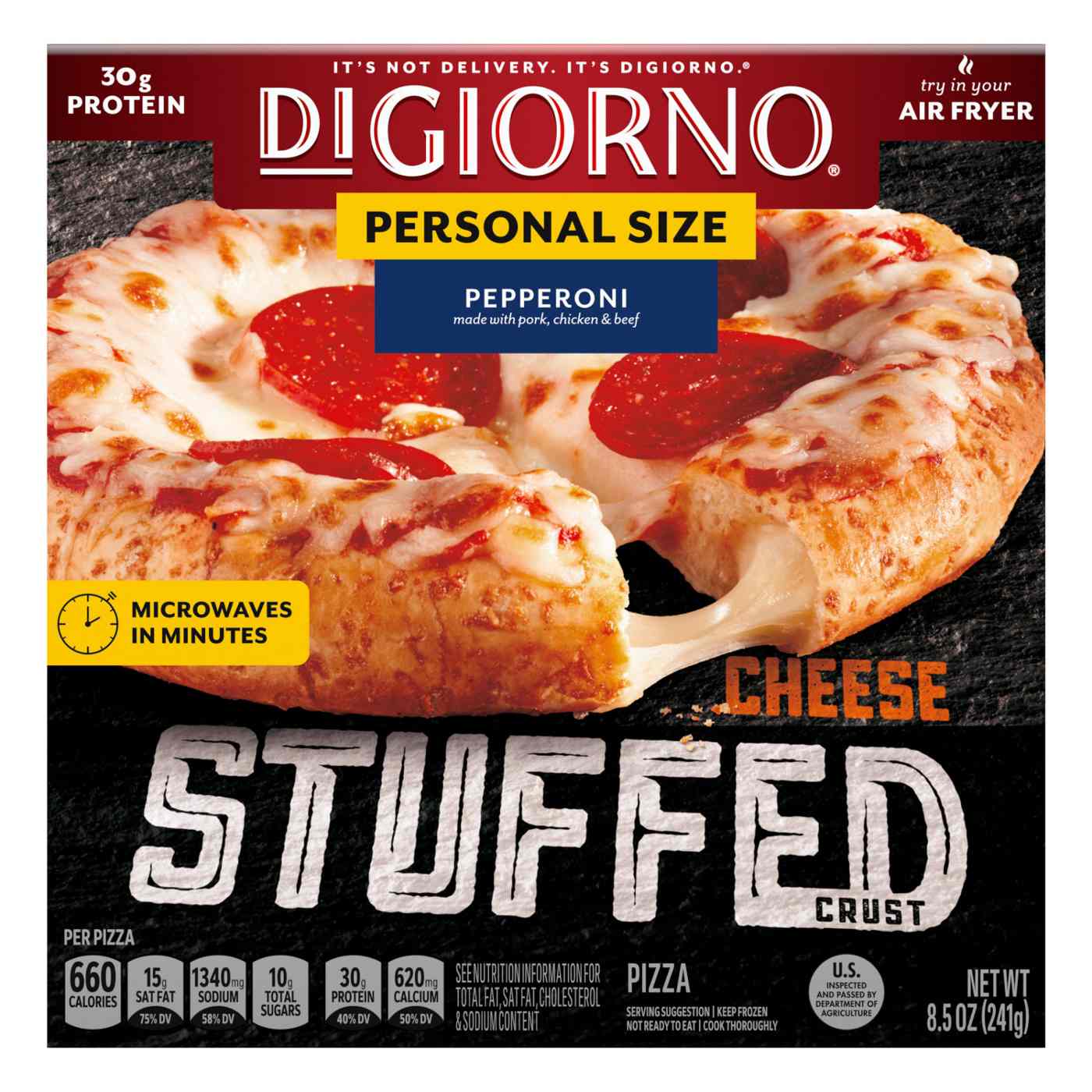 DiGiorno Cheese Stuffed Crust Personal Size Frozen Pizza - Pepperoni; image 1 of 2