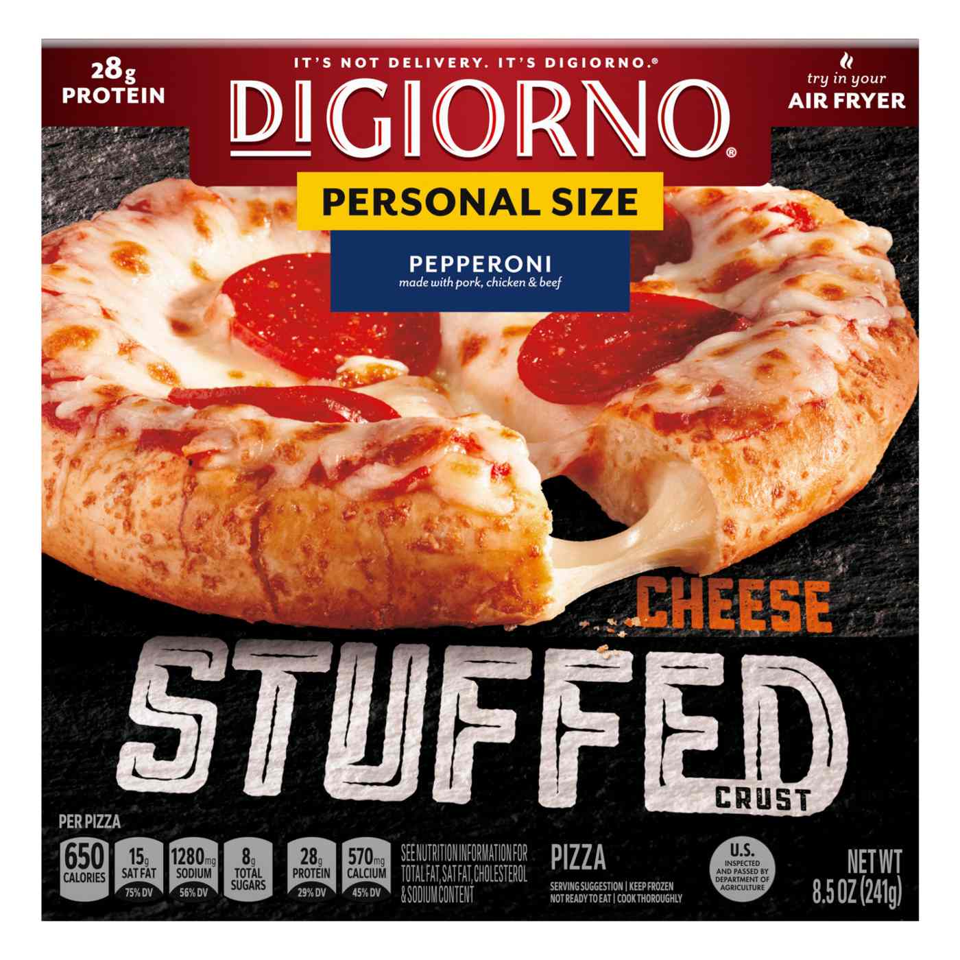 DiGiorno Personal Size Pepperoni Stuffed Crust Frozen Pizza; image 1 of 4
