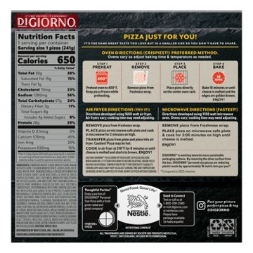 DiGiorno Personal Size Pepperoni Stuffed Crust Frozen Pizza, 8.5 oz