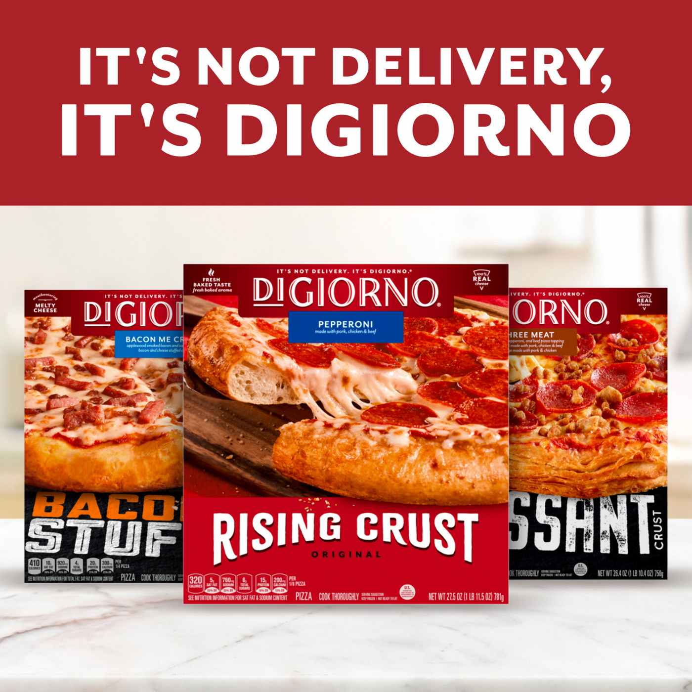 DiGiorno Cheese Stuffed Crust Personal Size Frozen Pizza - Four Cheese; image 5 of 8