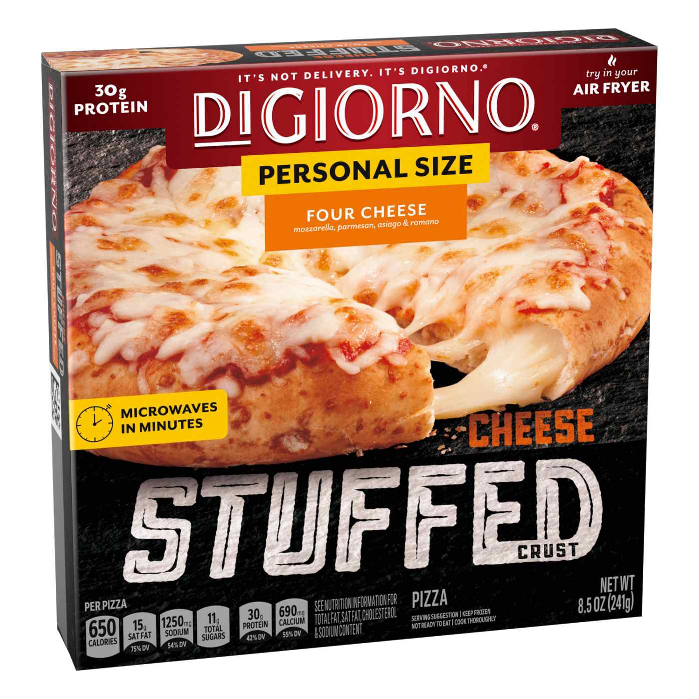 DiGiorno Cheese Stuffed Crust Personal Size Frozen Pizza - Four Cheese; image 7 of 8