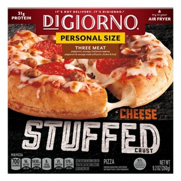 DiGiorno Personal Size Three Meat Stuffed Crust Frozen Pizza, 9.2 oz