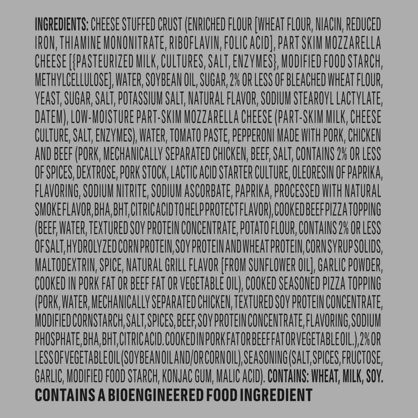 DiGiorno Personal Size Three Meat Stuffed Crust Frozen Pizza; image 2 of 4