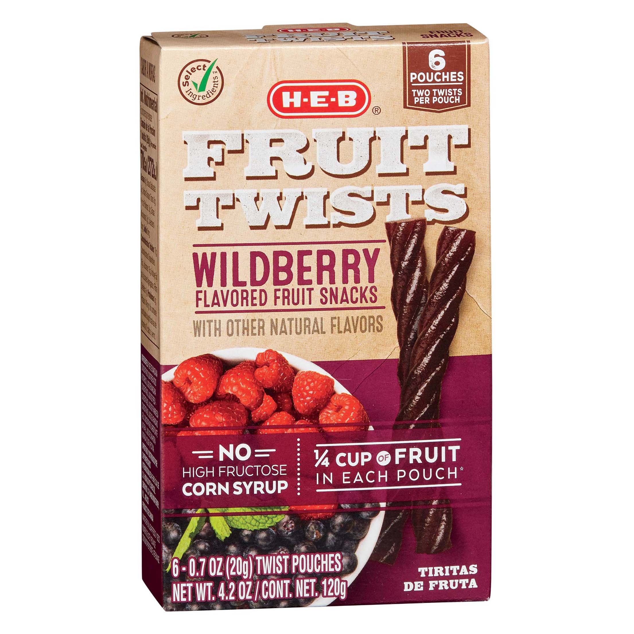 HEB Select Ingredients Wild Berry Fruit Twists Shop Fruit Snacks at