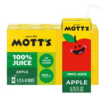 Mott's 100% Apple Juice Boxes, 8 ct
