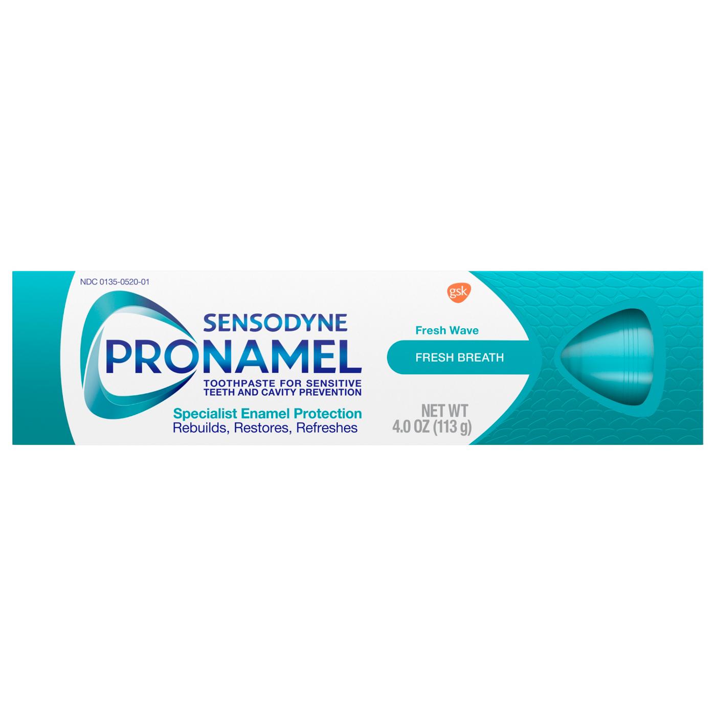 Sensodyne Pronamel Fresh Breath Enamel Toothpaste for Sensitive Teeth and Cavity Protection, Fresh Wave; image 1 of 2