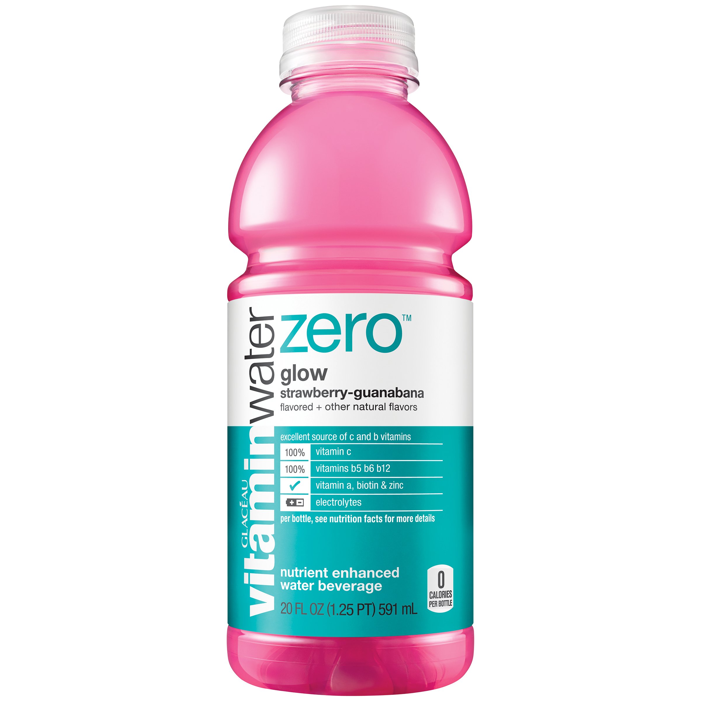 Glaceau Vitaminwater Zero Nutrient Enhanced Glow StrawberrGuanabana