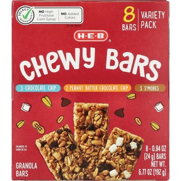 H-E-B Chewy Bars Variety Pack, 8 ct