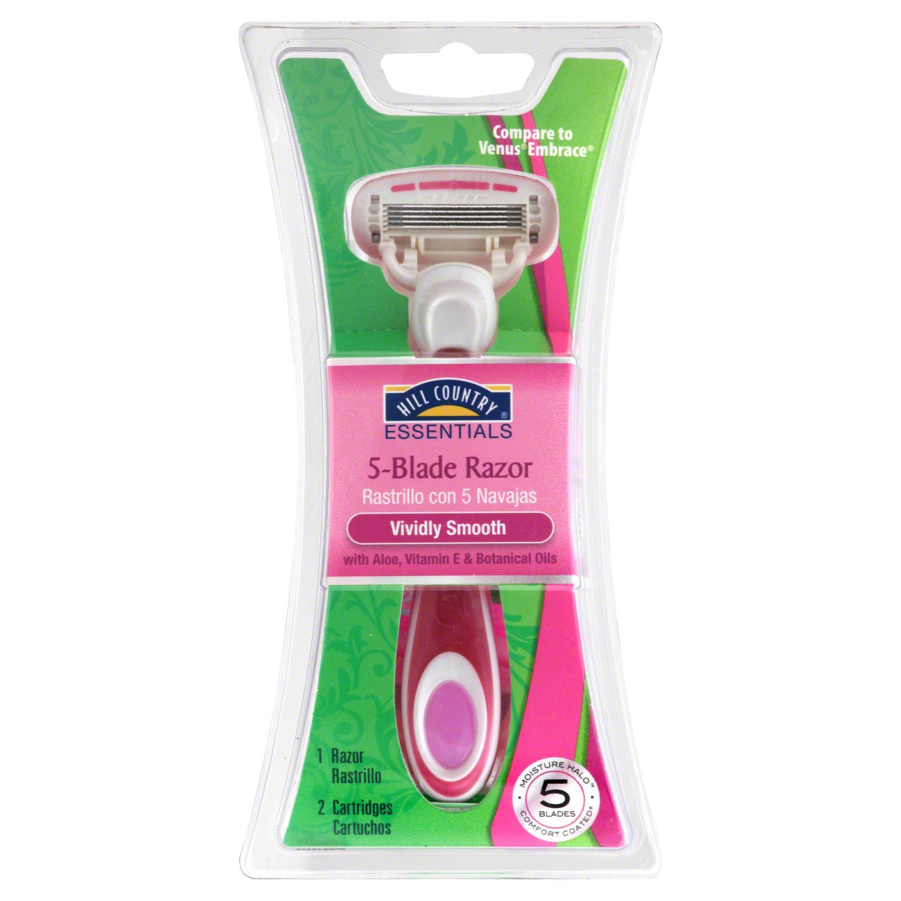 Hill Country Essentials Women's Vividly Smooth 5 Blade Razor With ...