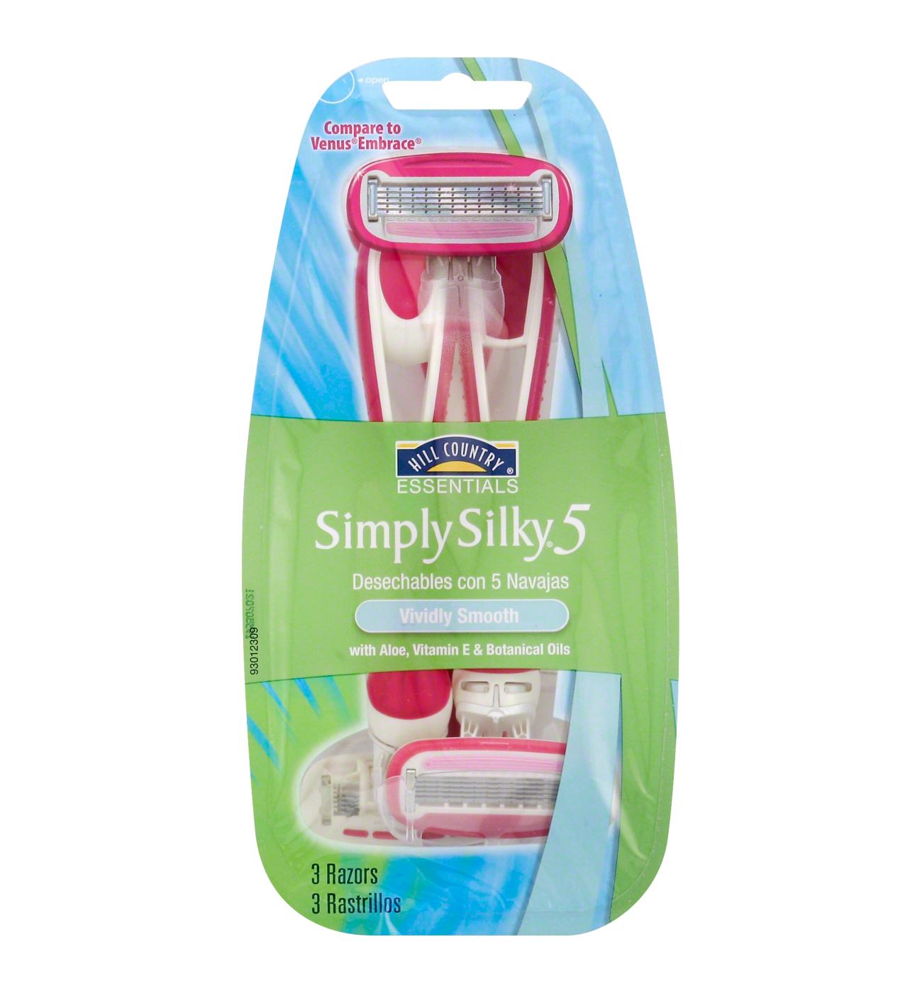 Hill Country Essentials Simply Silky 5 Blade Women's Disposable Razors; image 1 of 6
