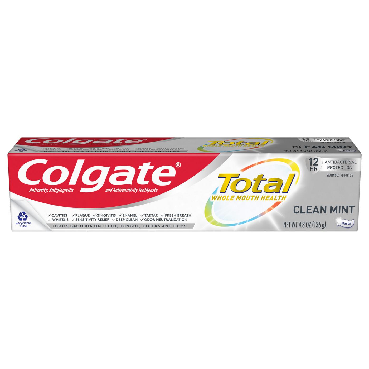 Colgate Total Toothpaste - Clean Mint; image 1 of 13