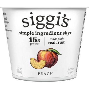 Siggi's 0% Non-Fat Strained Skyr Yogurt - Peach