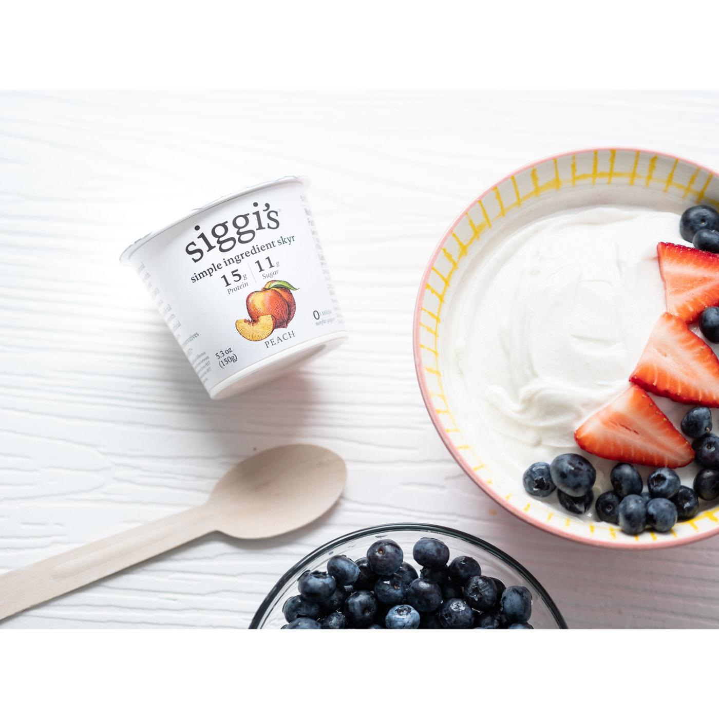 Siggi's 0% Non-Fat Strained Skyr Peach Yogurt; image 2 of 2