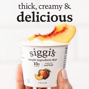 Siggi's 0% Non-Fat Strained Skyr Yogurt - Peach