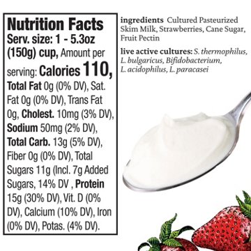Siggi's 0% Non-Fat Strained Skyr Yogurt - Strawberry