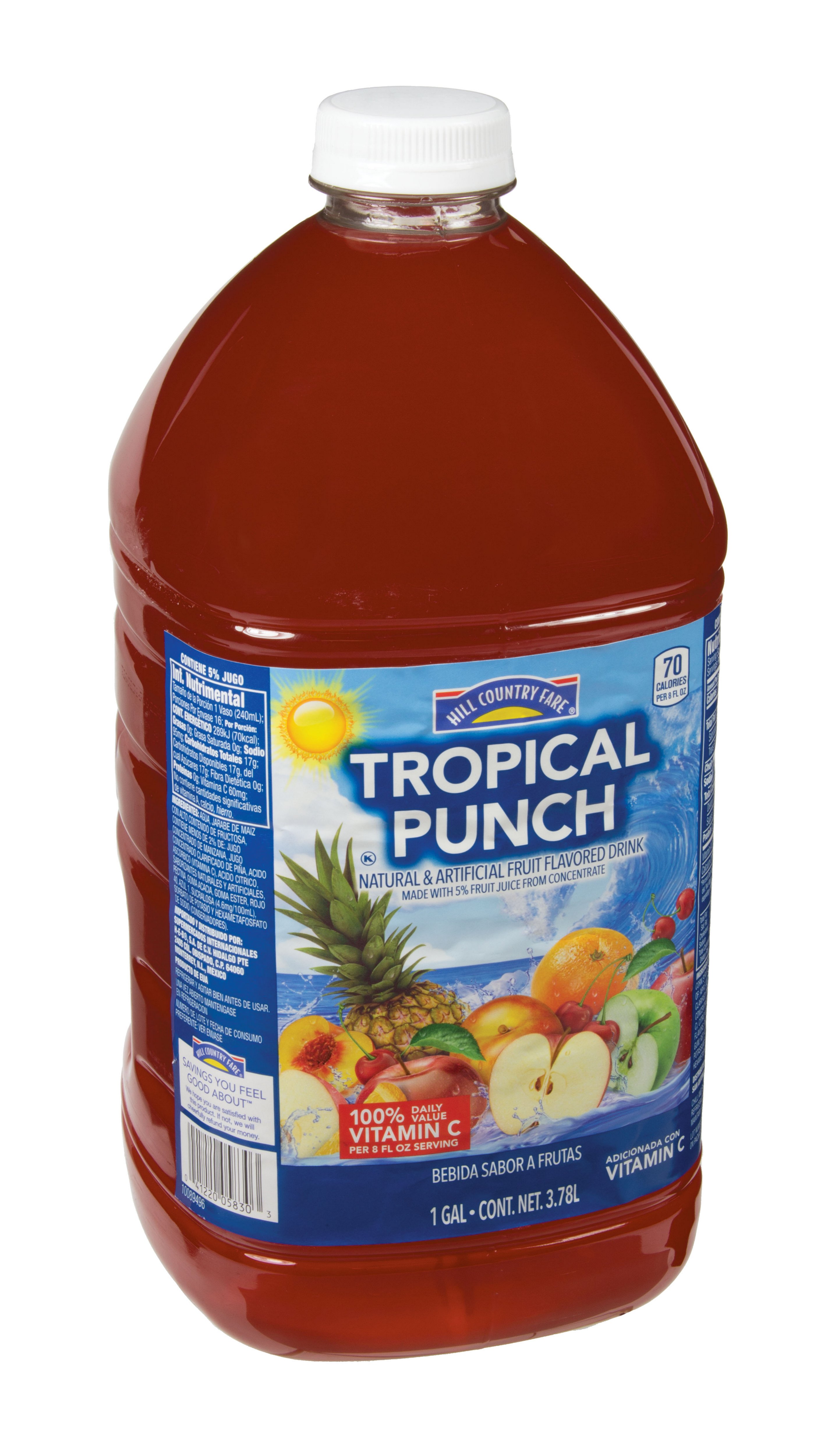 Hill Country Fare Tropical Punch Fruity Red Drink - Shop Juice at H-E-B