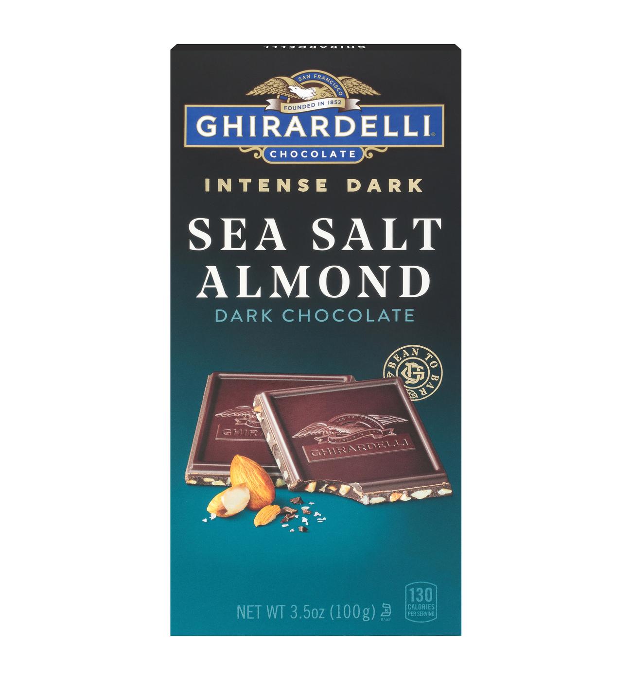 Ghirardelli Intense Dark Sea Salt Almond Chocolate Bar; image 1 of 3
