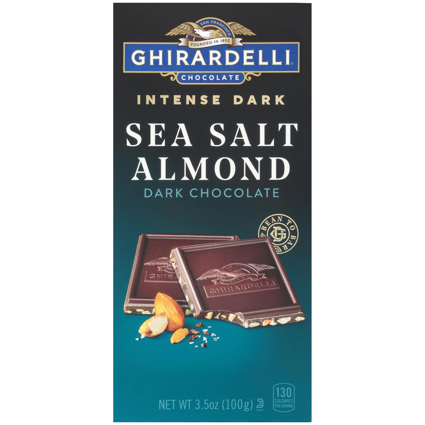 Ghirardelli Intense Dark Sea Salt Almond Chocolate Bar; image 1 of 3