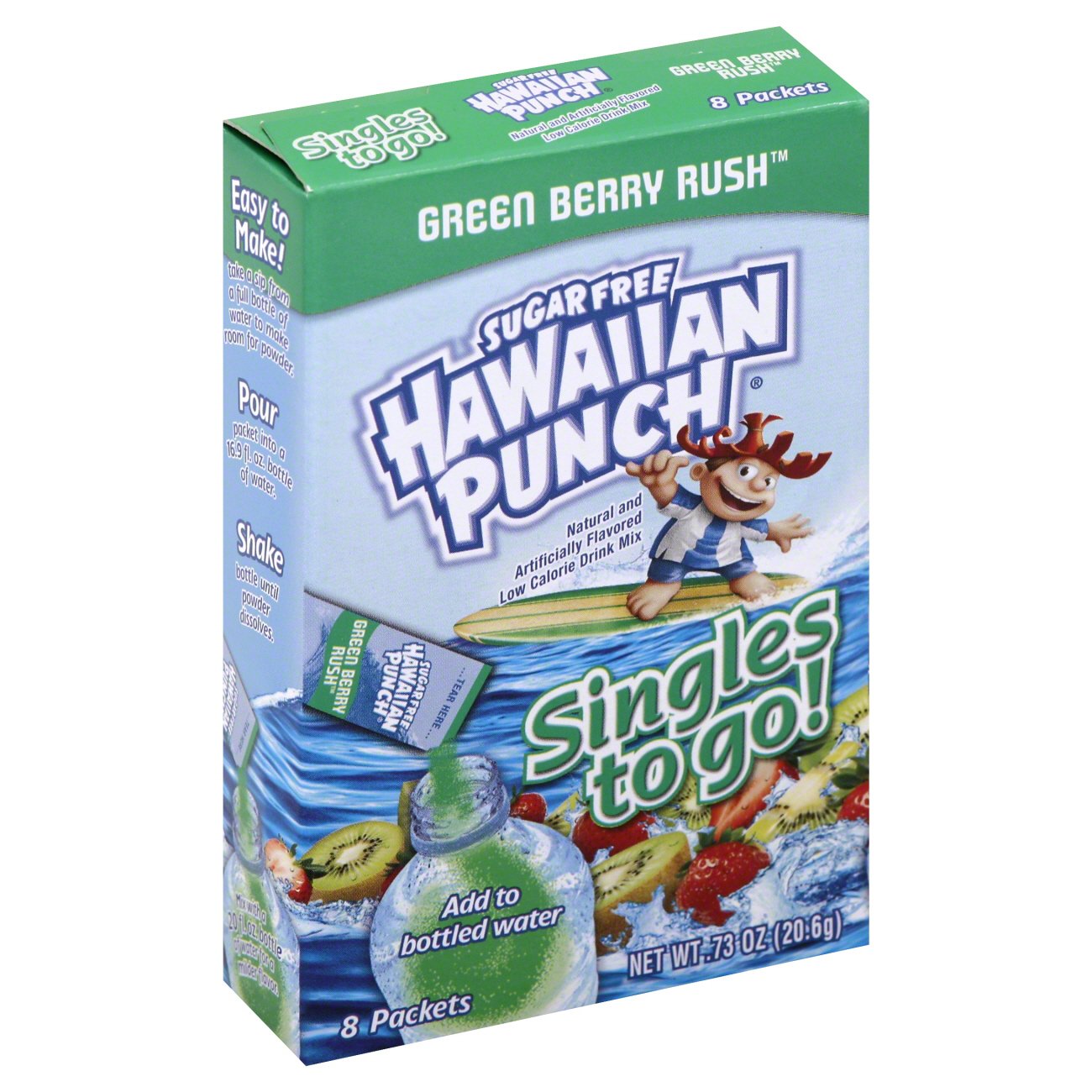 Hawaiian Punch Singles To Go Sugar Free Green Berry Rush Drink Mix Shop Mixes And Flavor 0648