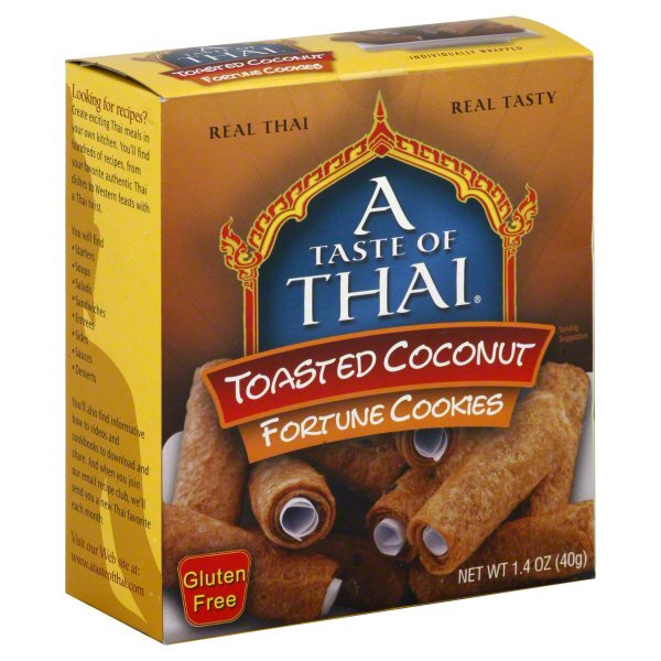 A Taste of Thai Toasted Coconut Fortune Cookies Shop Snacks & Candy at HEB
