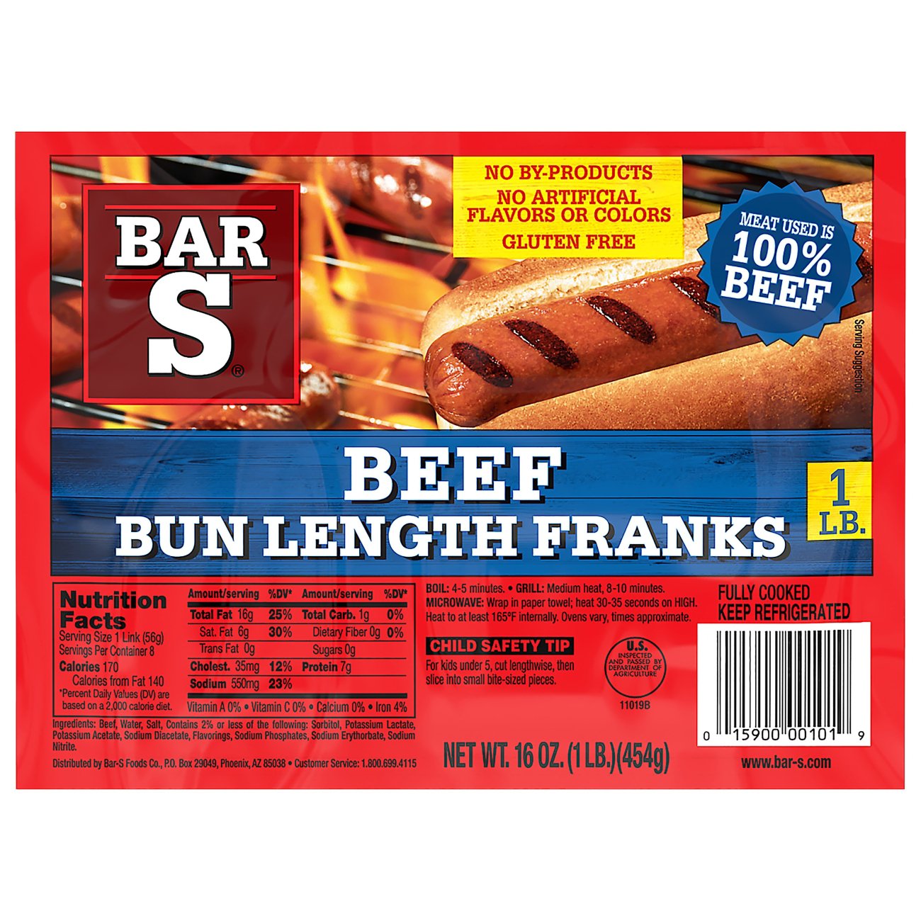 Bar S Bun Length Beef Franks Shop Hot Dogs at HEB