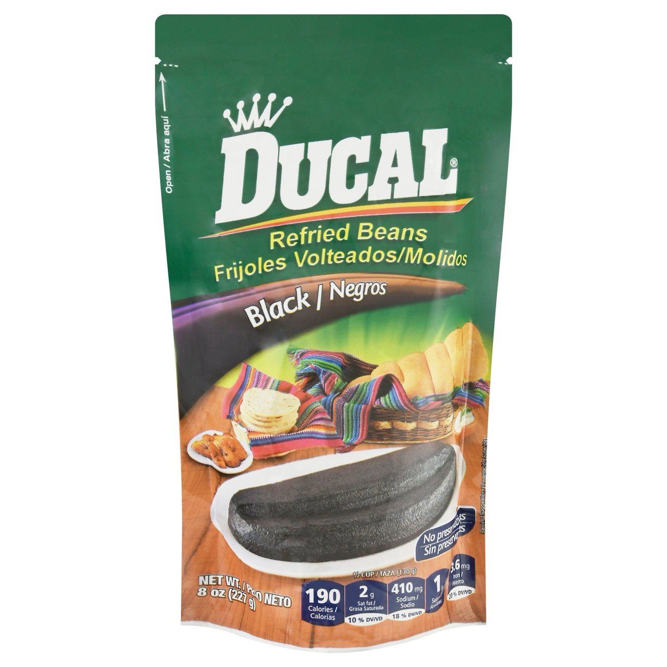 Ducal Frijoles Negros Volteados (Refried Black Beans) Shop Beans
