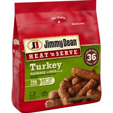 Jimmy Dean Heat 'n Serve Frozen Turkey Breakfast Sausage Links, 36 ct, 23.4 oz