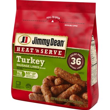 Jimmy Dean Heat 'n Serve Frozen Turkey Breakfast Sausage Links, 36 ct, 23.4 oz
